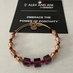 Alex & Ani like new purple gold red bracelet